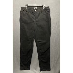 Terra & Sky Jeans, Black Straight Leg sz14w casual minimalist modern chic